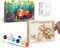 DIY Crafts Kit for Kids Build & Paint Your Own Wooden Craft - Sea Turtle, Fish with Unique Story Backdrop 2 Pack Wood Art Craft Set Painting Activity for Boy & Girl Ages 6 7 8 and Up